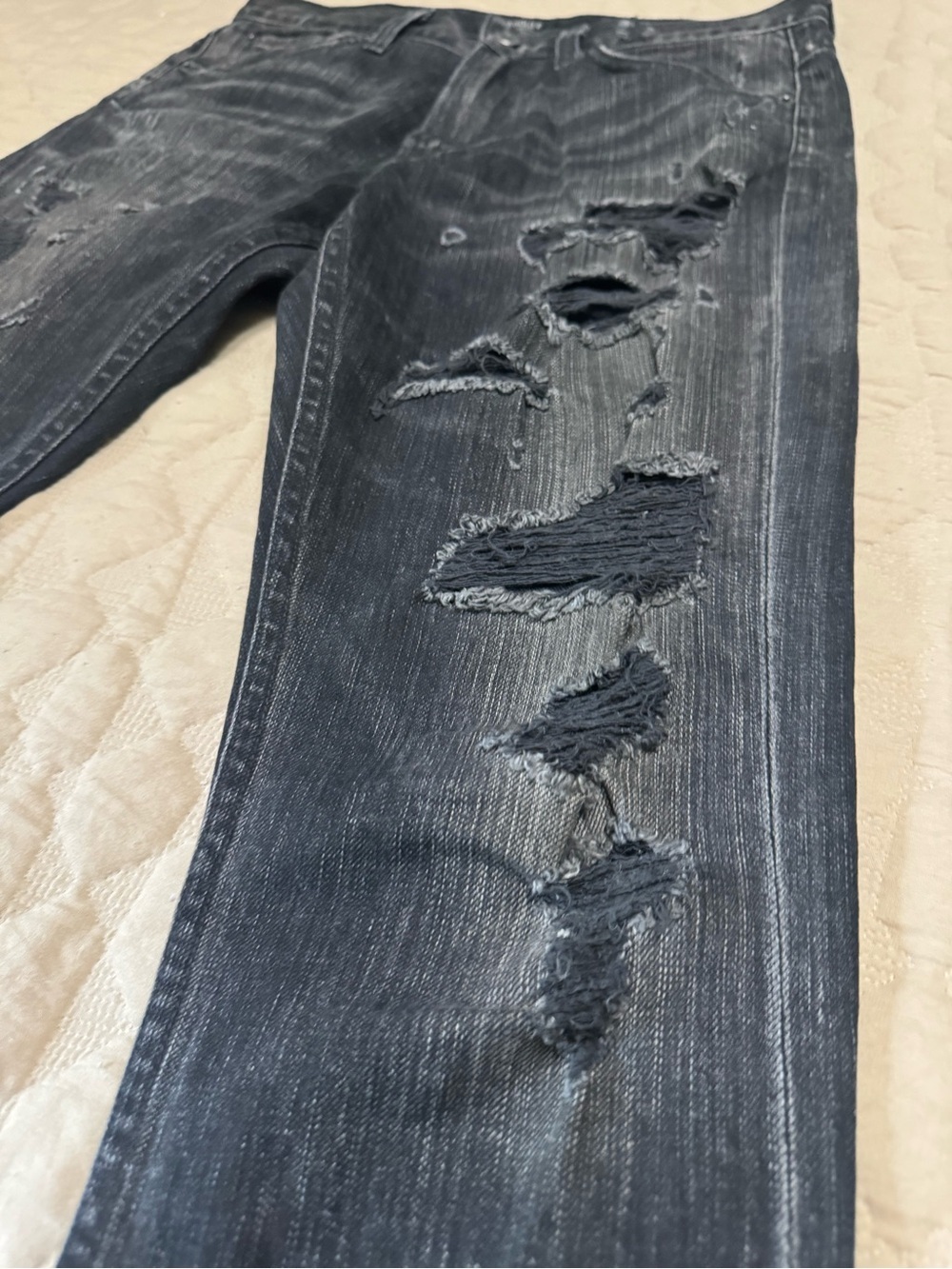 Agolde Women's Skinny Ripped Jeans in Dark Gray Wash Size 30 - Picture 3 of 7
